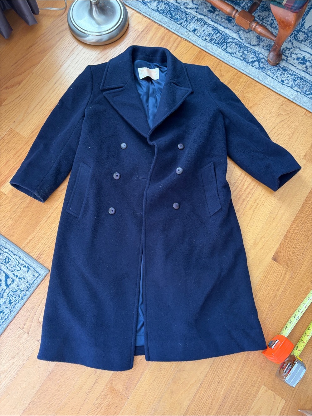 Pendleton Vintage Women’s Navy Blue Long Wool Coat size 12